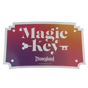 Authentic Disneyland Magic Key Annual Passholder Magnet NEW 5" X 3"
